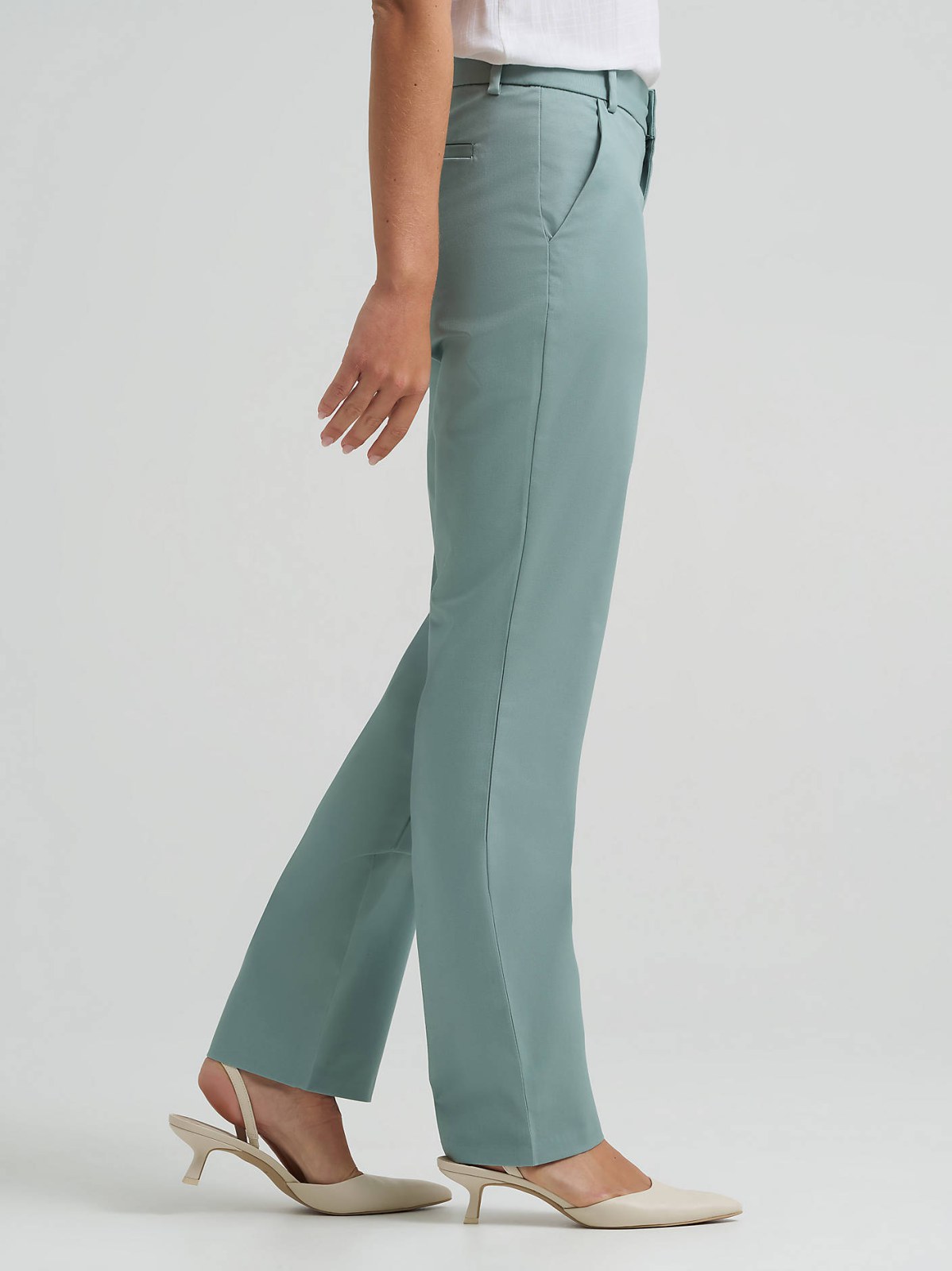 Women's Wrinkle Free Relaxed Fit Straight Leg Pant - view 4