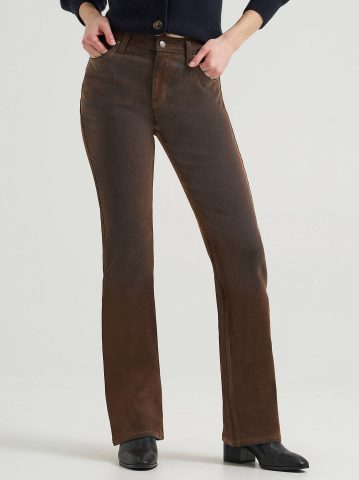 Women's Flocked High Rise Bootcut Jean