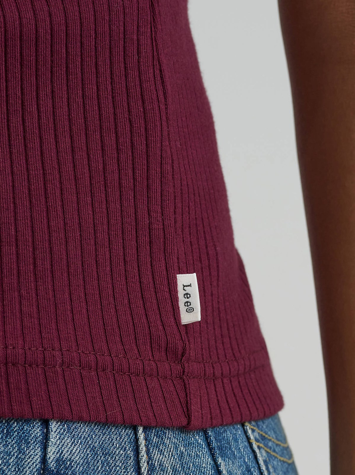 Women's Fitted Rib Knit Tee - view 3