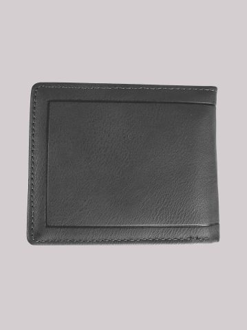 Men's Metal Logo Tumbled Passcase Wallet