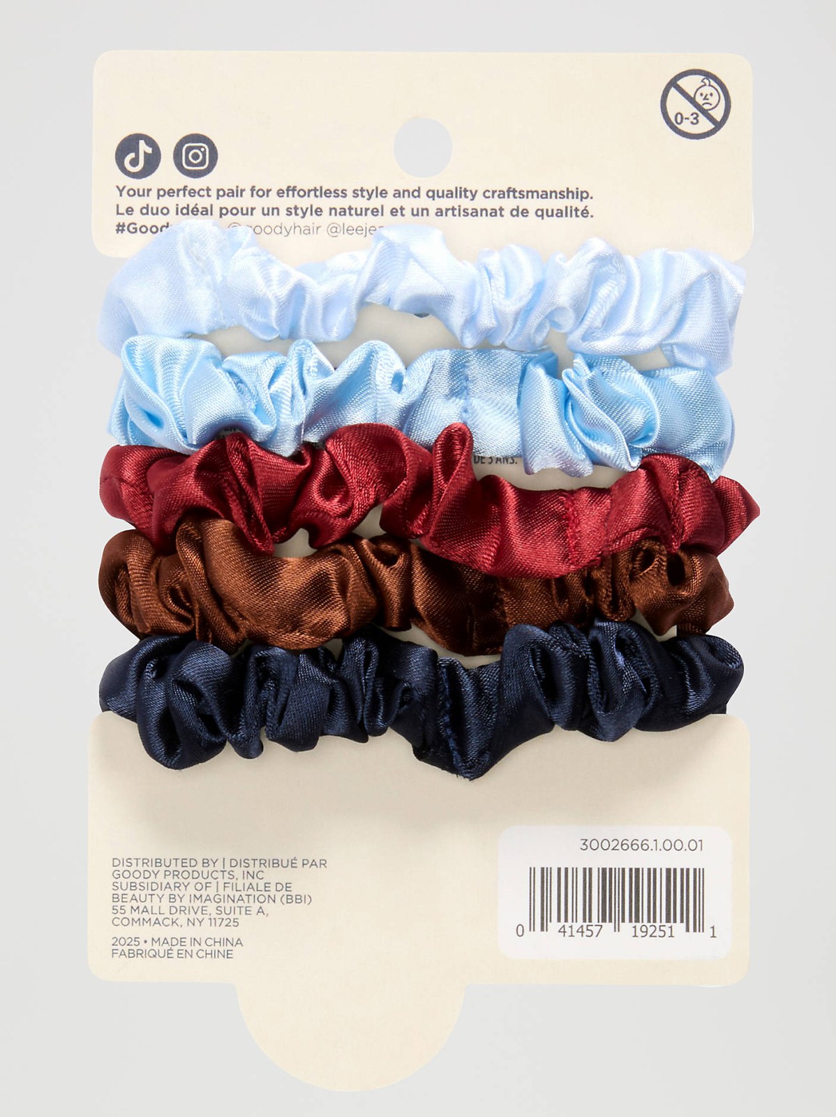 Women's Goody x Lee Satin Thin Hair Scrunchies, 5ct - view 4