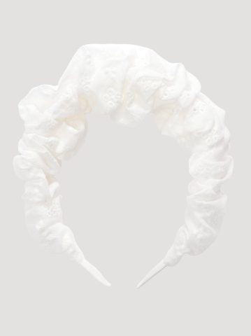 Women's Goody x Lee White Ruched Headband, 1ct — alternate view