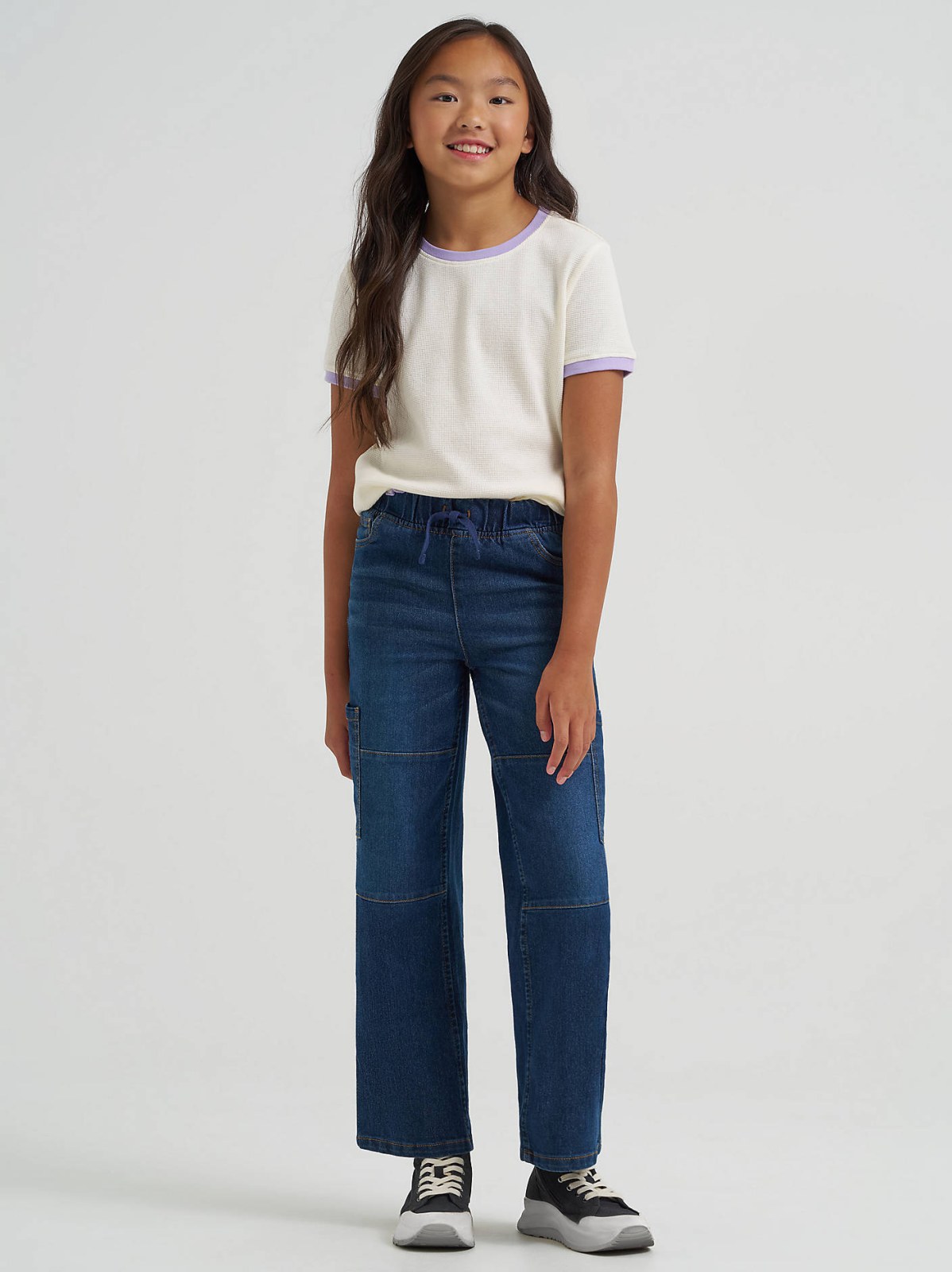 Girl's Wide Leg Cargo Pull On Jean