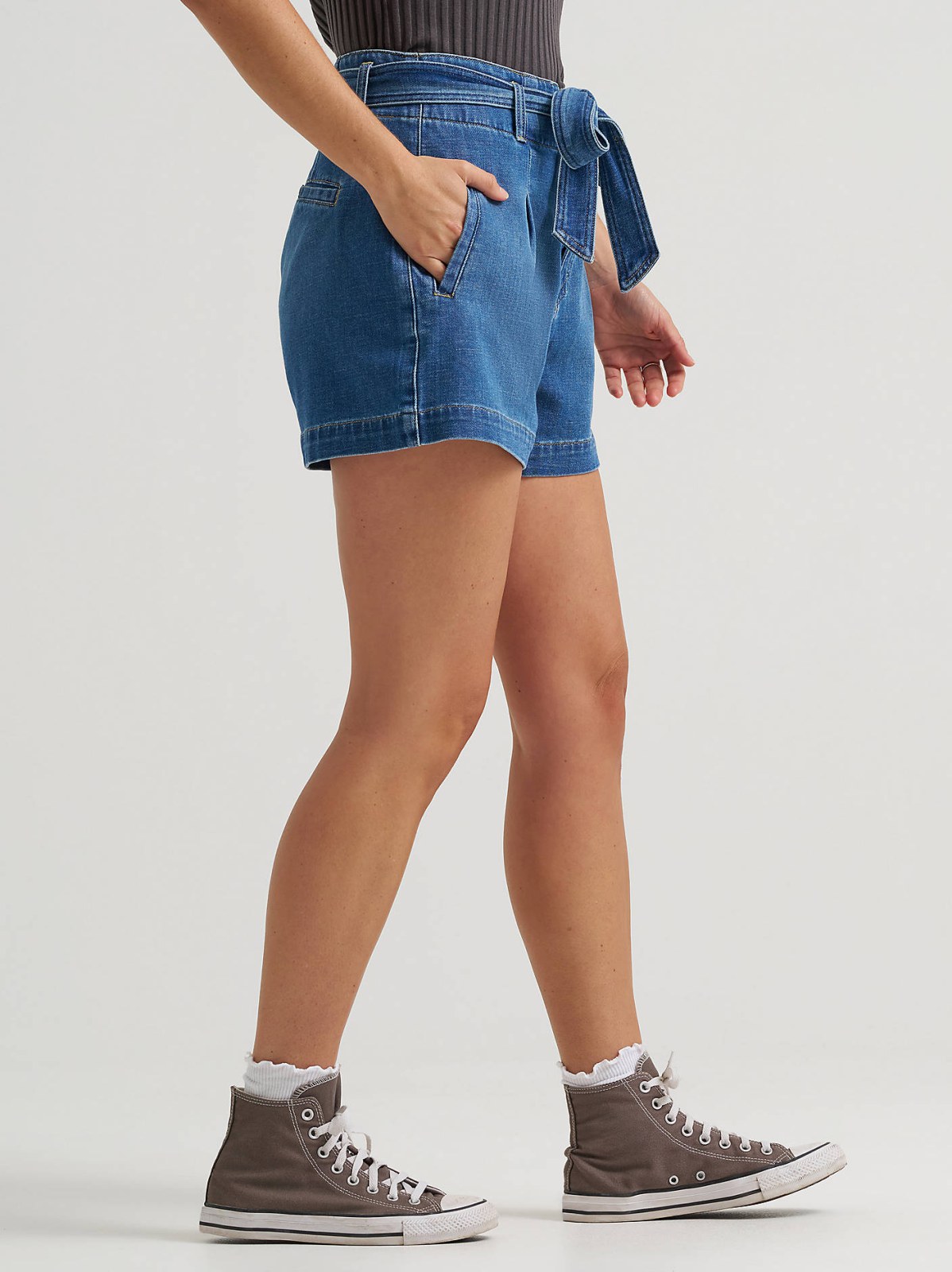Women's High Rise Denim Bow Short - view 5