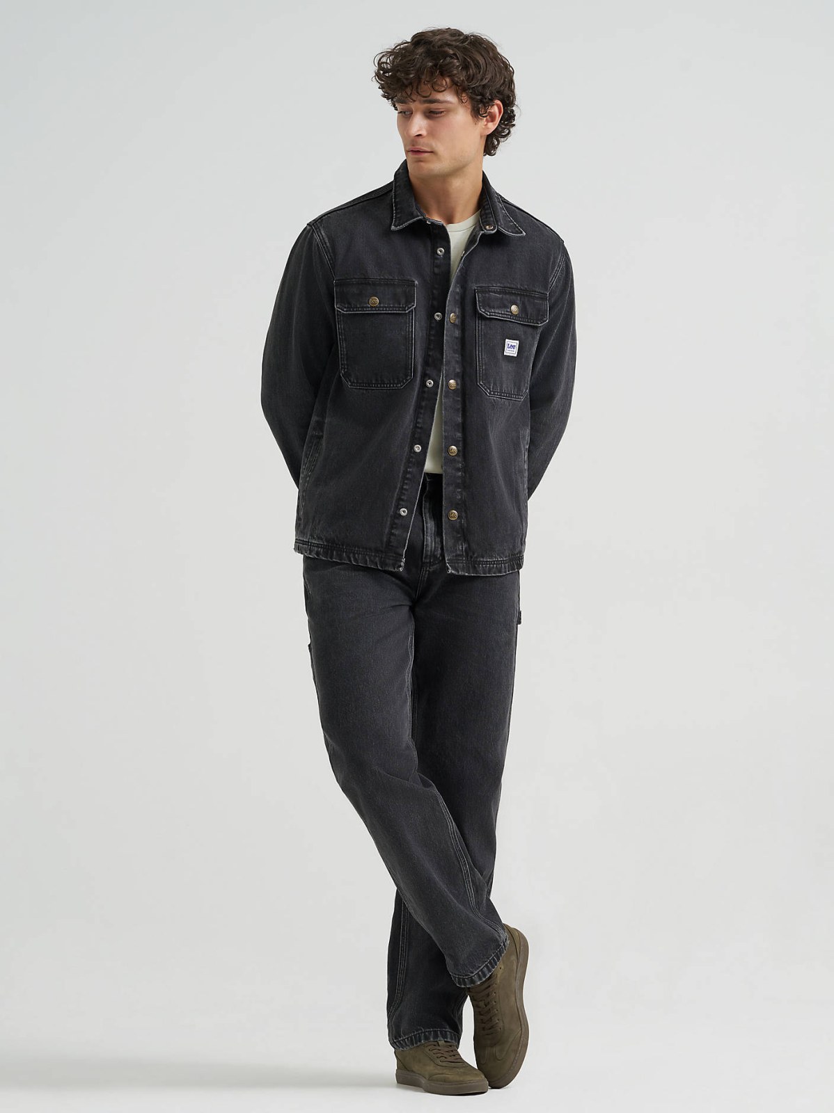 Men's Relaxed Fit Workwear Denim Overshirt - view 6