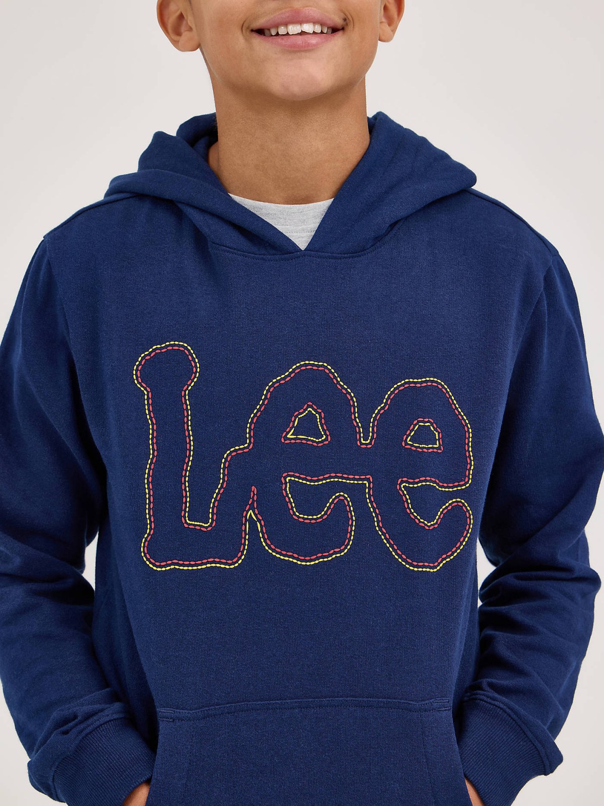 Boy's Popover Fleece Logo Hoodie - view 3