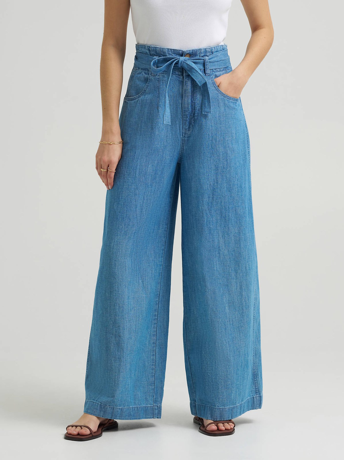 Women's High Rise Pleated Linen Trouser Pant - view 2