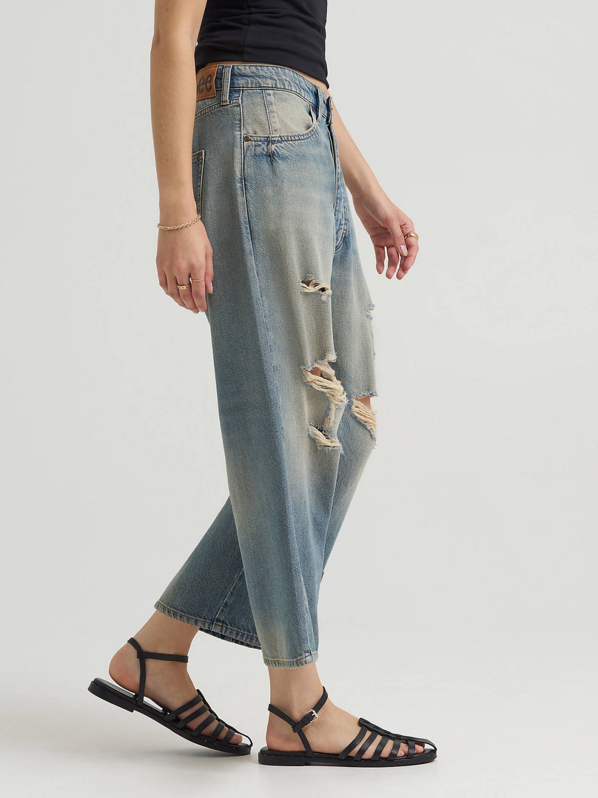 Women's Loose Crop Button-Fly Jean - view 4