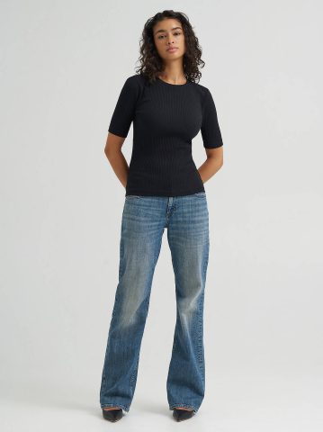Women's Fitted Rib Knit Tee