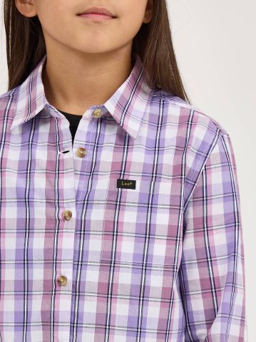 Girl's Plaid Button Down Shirt