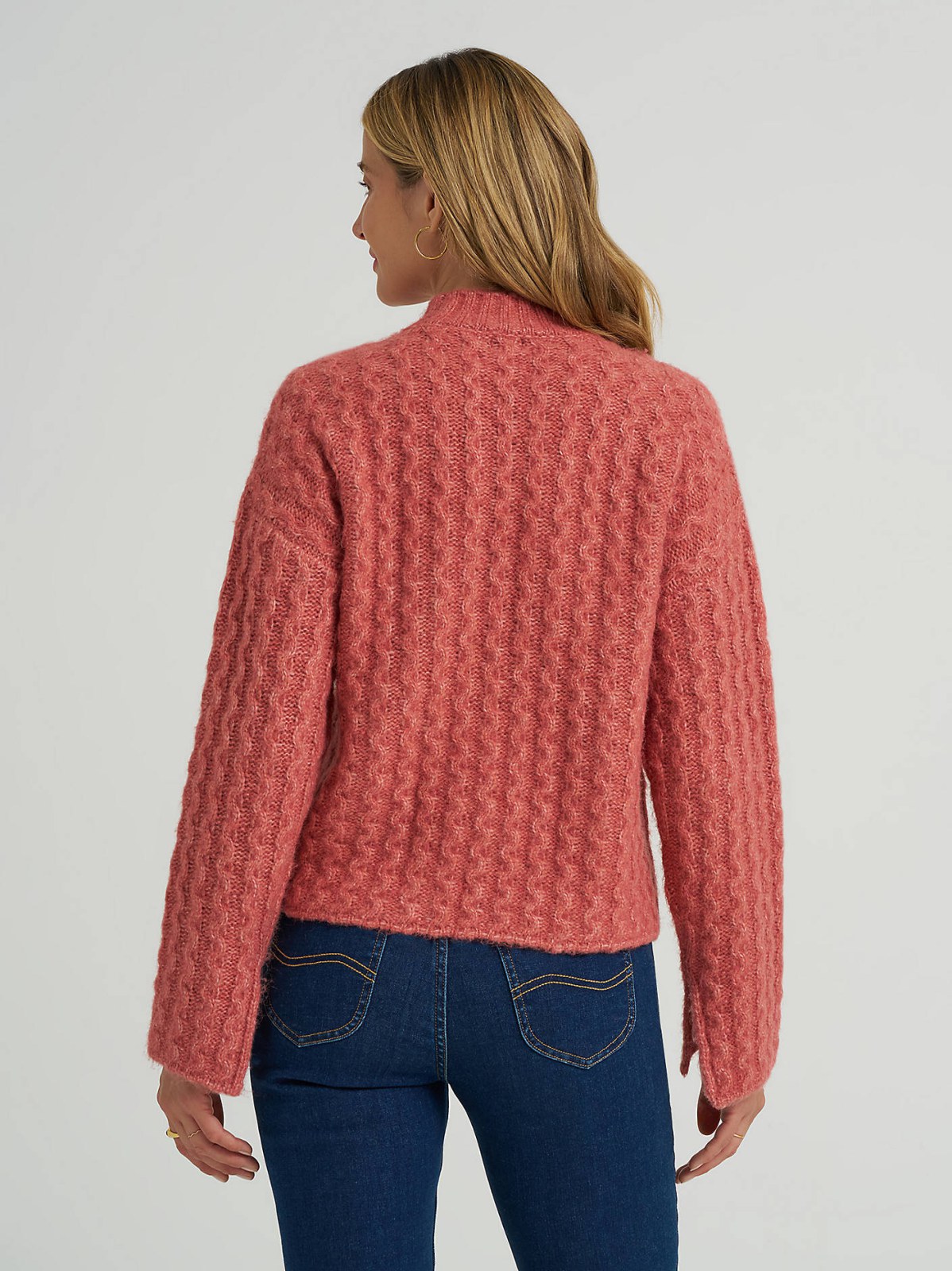Women's Mock Neck Textured Sweater - view 2