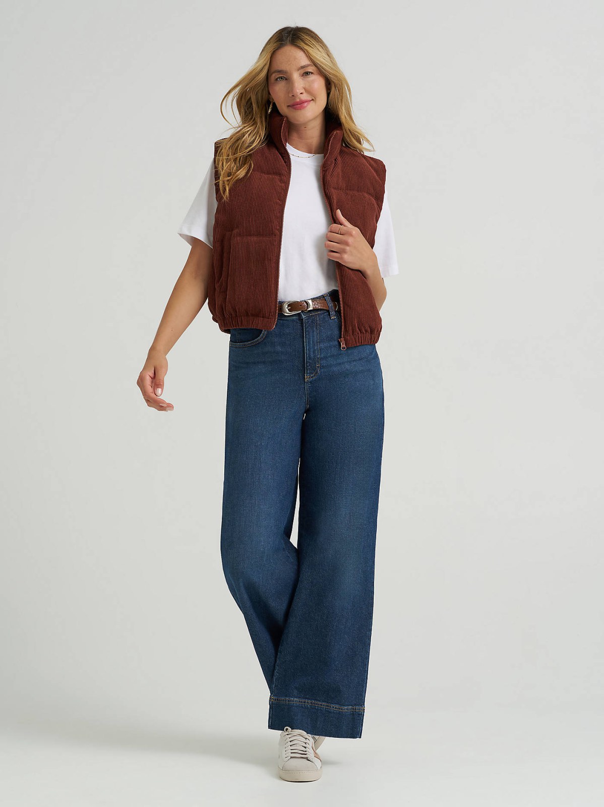 Women's Corduroy Puffer Vest - view 4