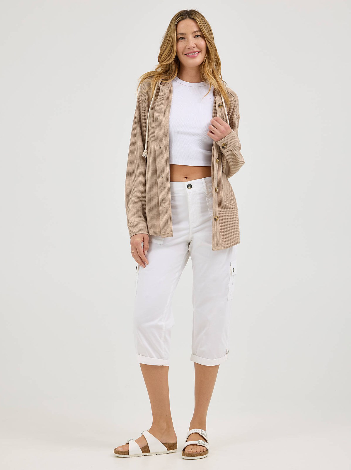 Women's Ultra Lux Comfort with Flex-to-Go Relaxed Fit Cargo Capri