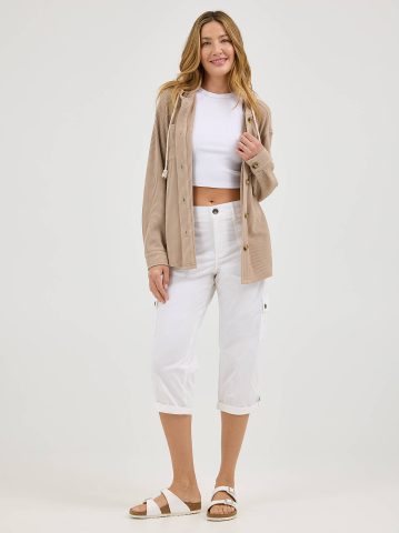 Women's Ultra Lux Comfort with Flex-to-Go Relaxed Fit Cargo Capri