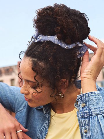 Women's Goody x Lee Large Denim Scrunchie, 1ct — alternate view