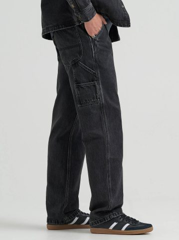 Men's 100% Cotton High Rise Loose Straight Carpenter Jean