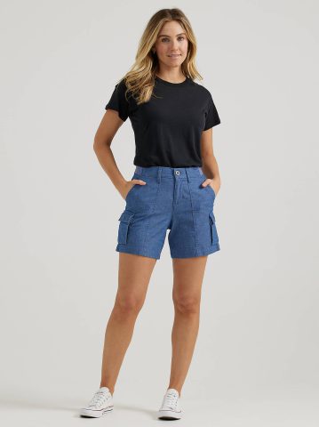 Women's Ultra Lux Comfort with Flex-to-Go Relaxed Fit Cargo Short Women's Ultra Lux Comfort with Flex-to-Go Relaxed Fit Cargo Short