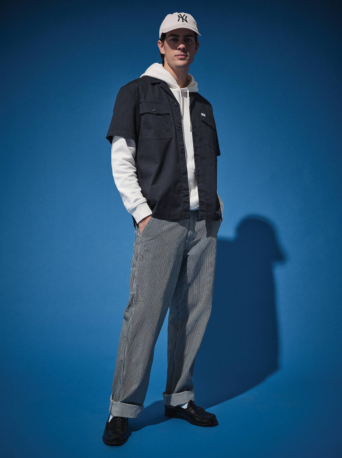 Men's Legendary Railroad Stripe Loose Carpenter Jean
