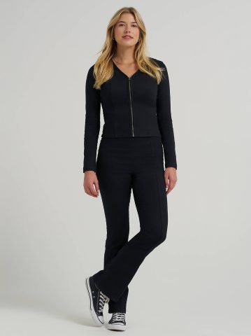 Women's Seamed Zip Front Jacket