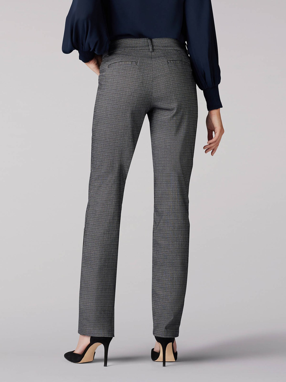 Women's Wrinkle Free Relaxed Fit Straight Leg Pant (Petite) - view 2