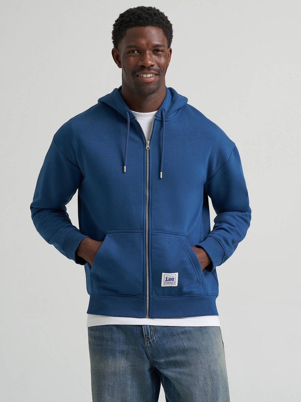 Men's Relaxed Fit Essential Workwear Full Zip Jacket - view 2