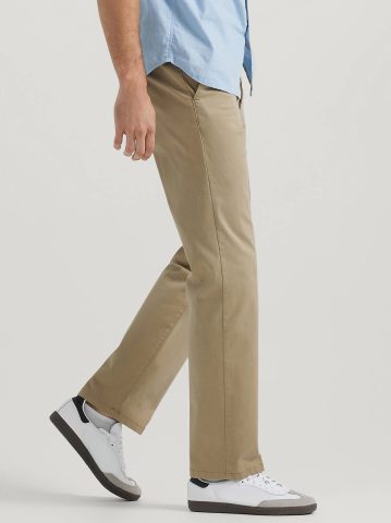 Men's Extreme Motion Flat Front Khaki Pant