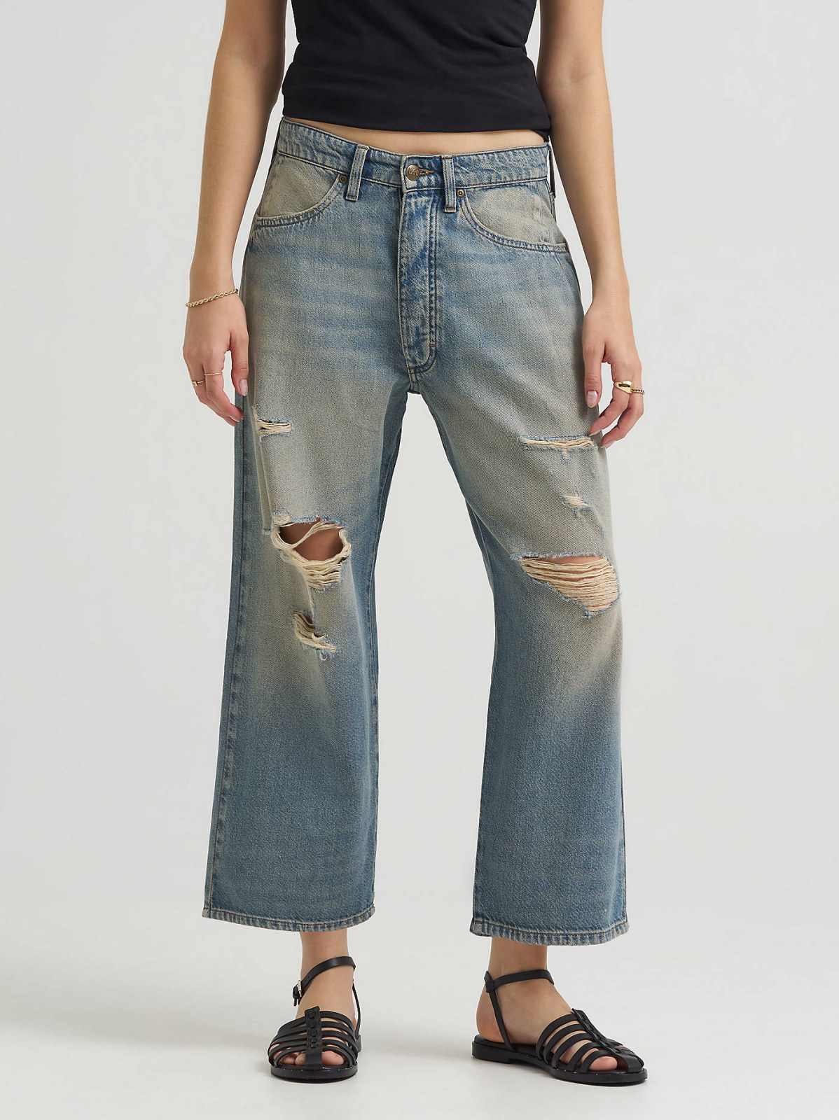 Women's Loose Crop Button-Fly Jean - view 2
