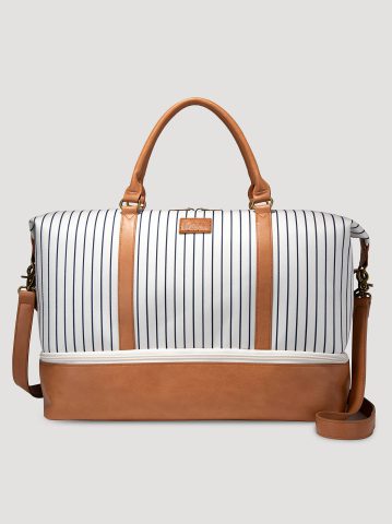 Women's Striped Denim Duffle Bag Women's Striped Denim Duffle Bag
