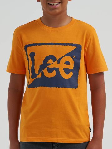 Boy's Split Square Logo Tee