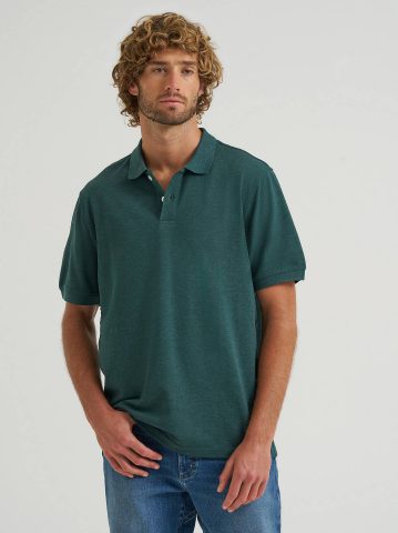 Men's Solid Mini Pique Polo Shirt — alternate view
