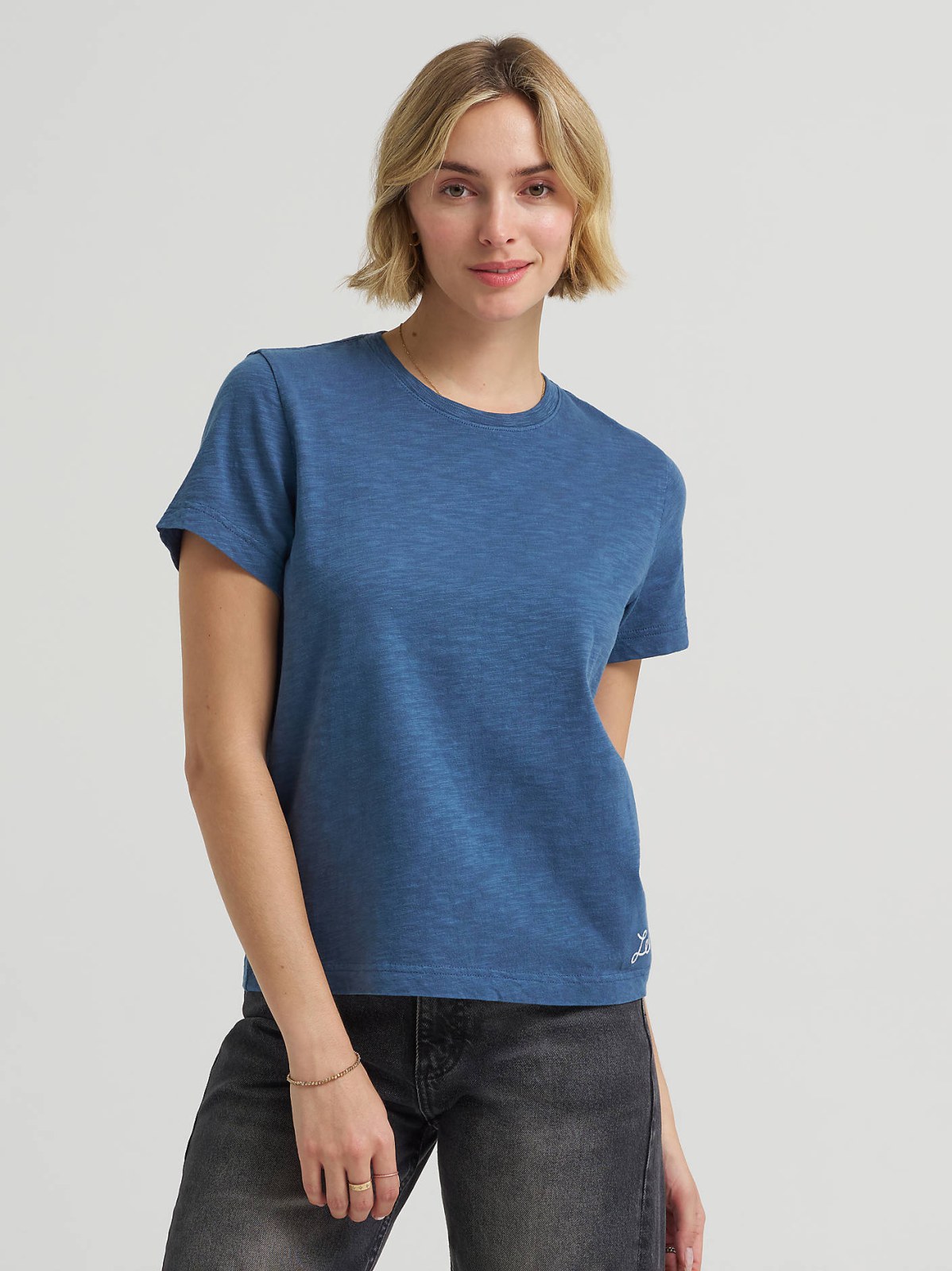 Women's Solid Crew Neck Tee - view 2