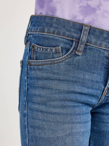 Girl's Distressed Wide Leg Jean