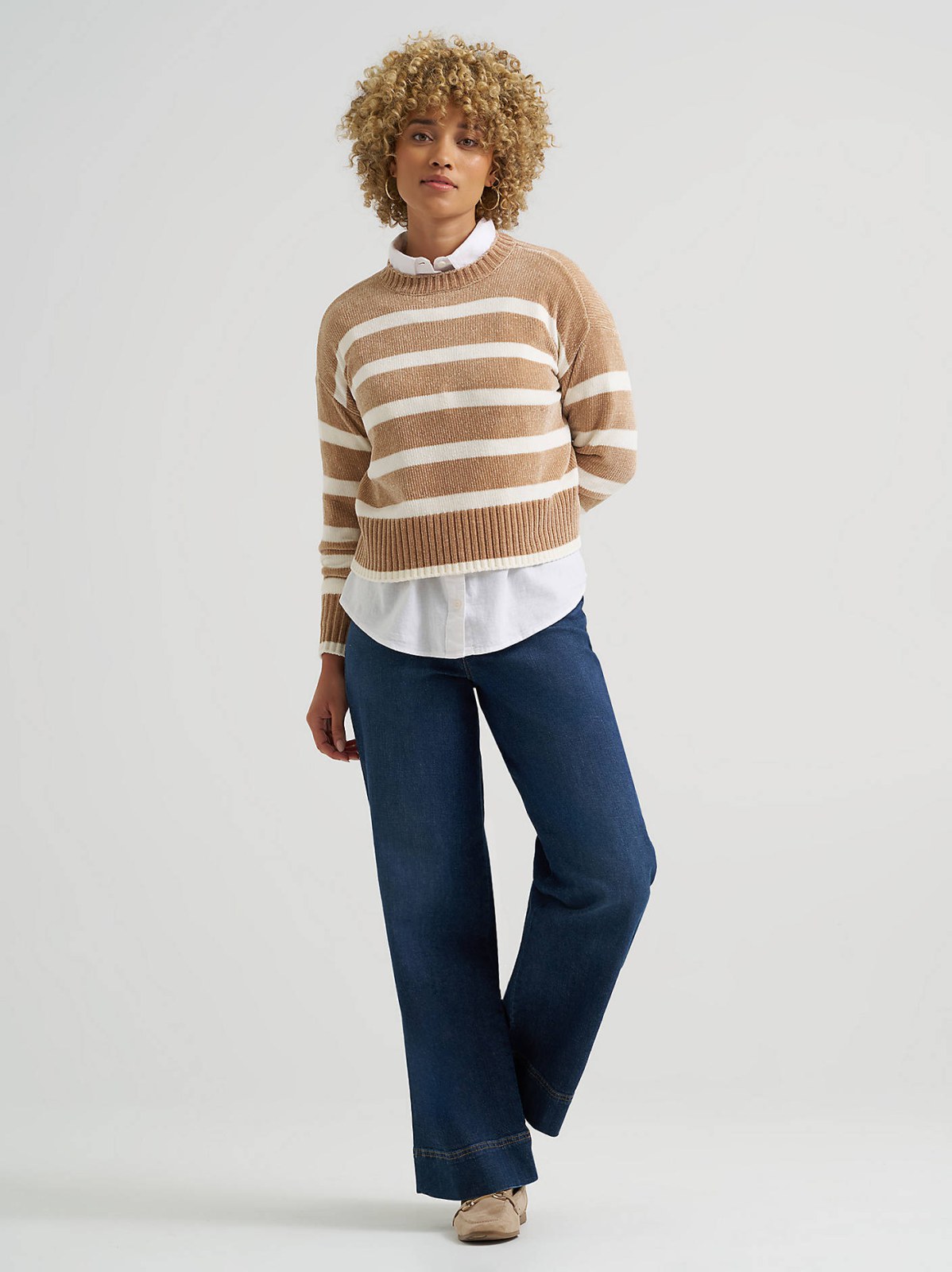Women's Striped Chenille Sweater - view 4