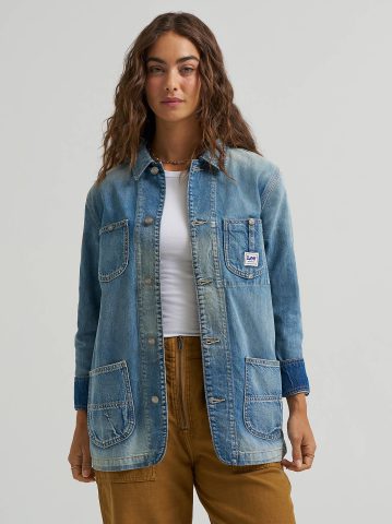 Women's Denim Utility Chore Jacket Women's Denim Utility Chore Jacket