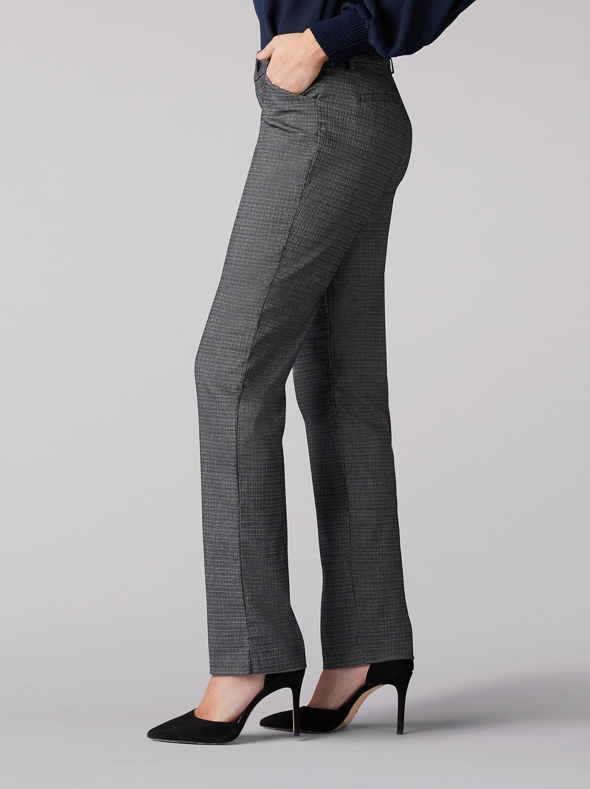 Women's Wrinkle Free Relaxed Fit Straight Leg Pant - view 3
