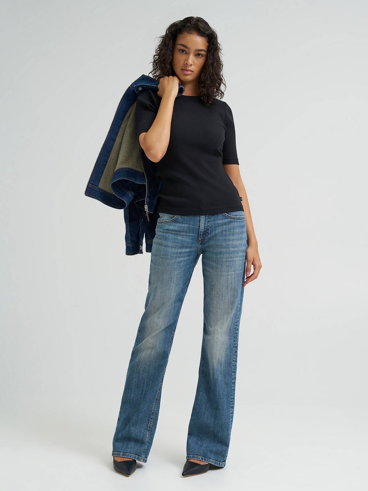 Women's Fitted Rib Knit Tee - view 4
