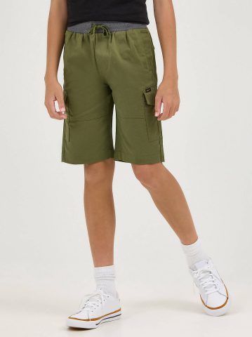 Boy's Rib Stretch Pull On Cargo Short