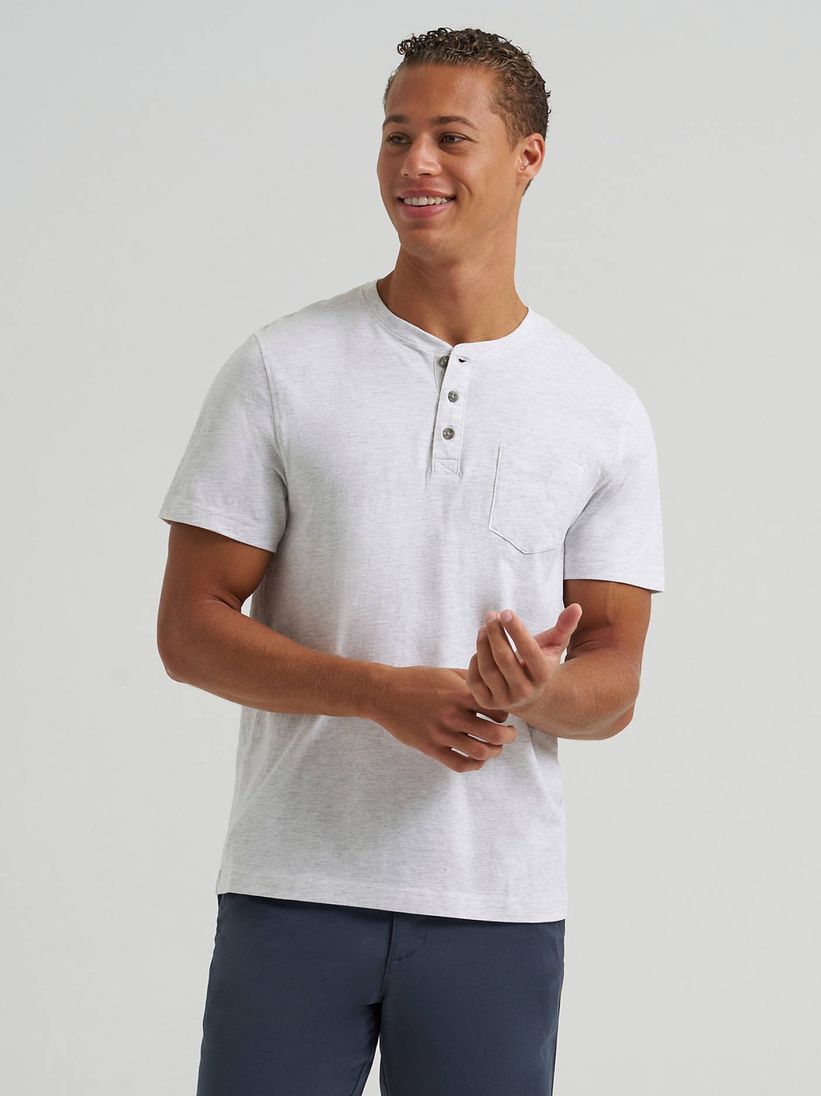 Men's Short Sleeve Jersey Henley
