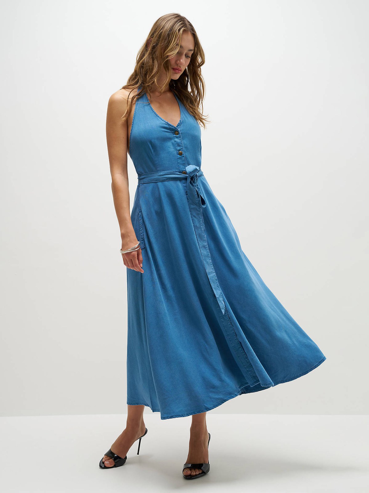Women's Lee® x Marilyn Monroe Chambray Halter Dress - view 2