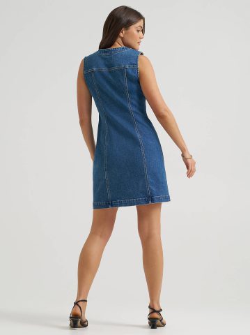 Women's V-Neck Seamed Rider Dress — alternate view