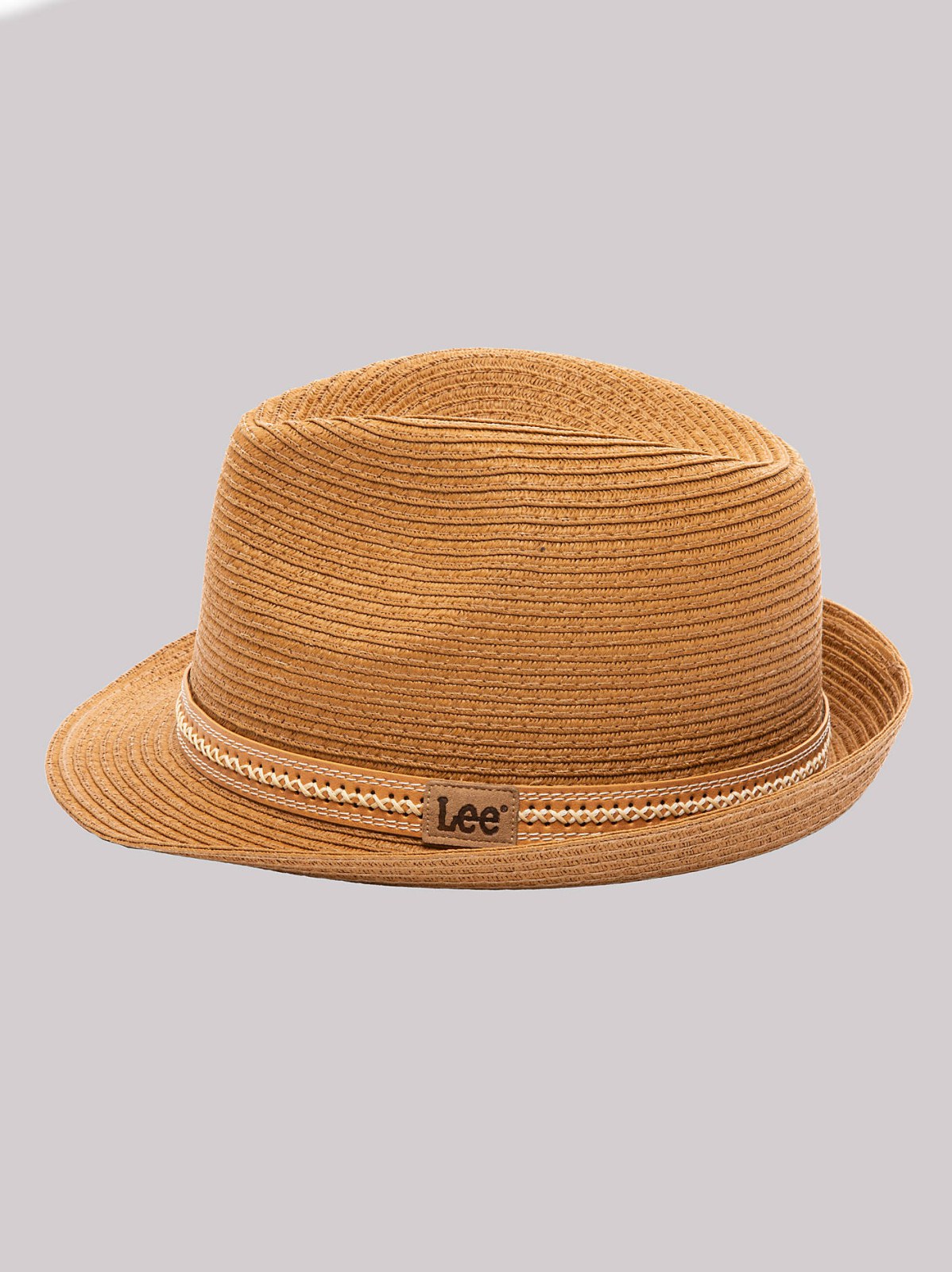 Laced Leather Band Straw Fedora - view 4
