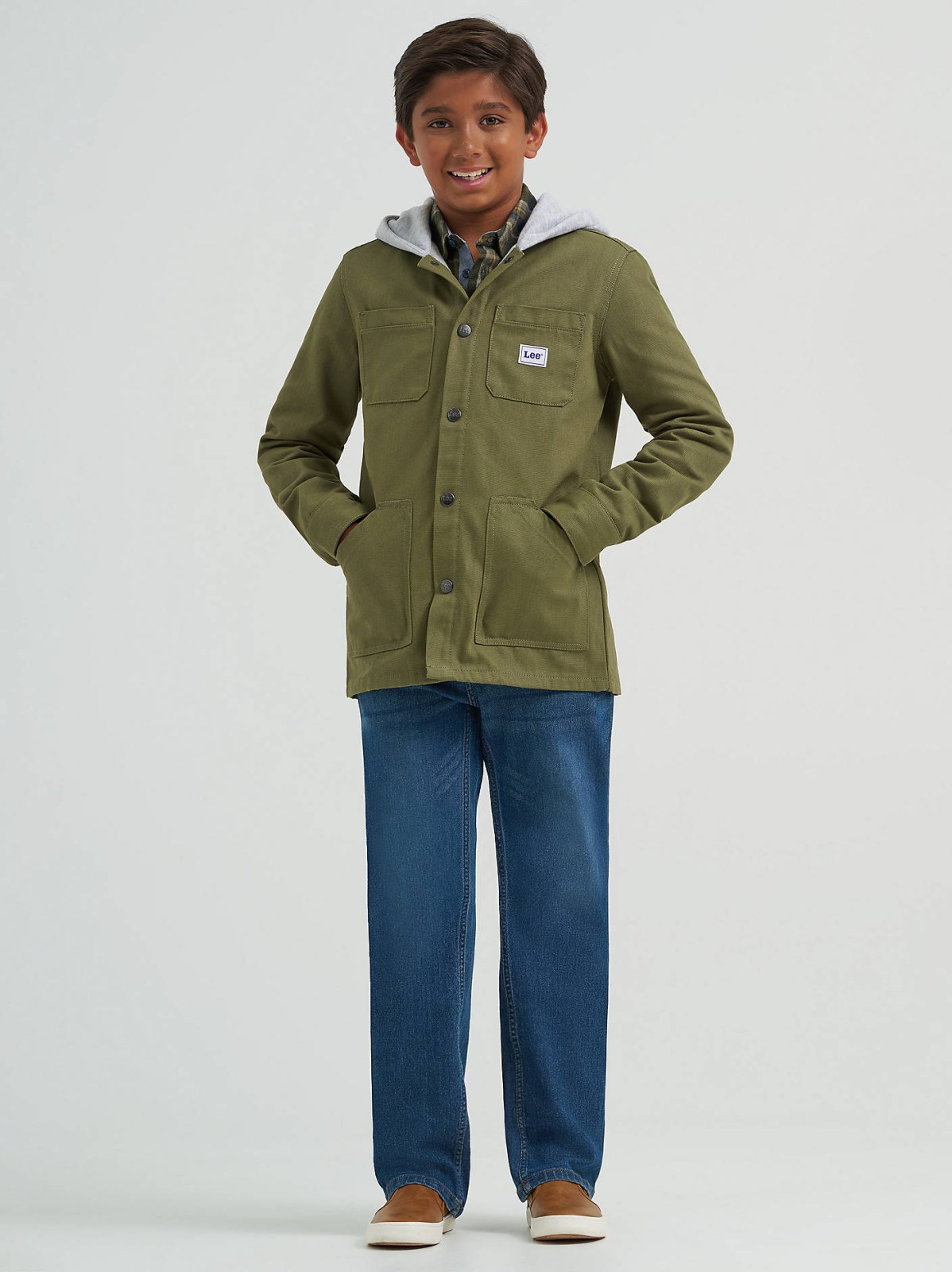 Boy's Hooded Canvas Work Jacket - view 5