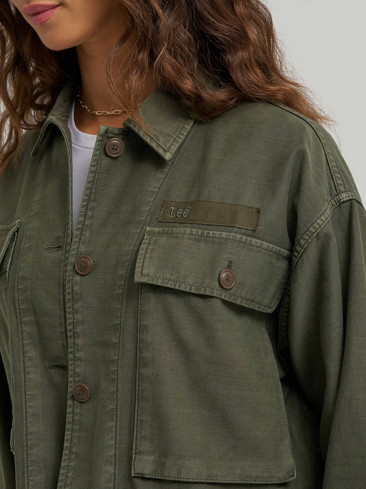 Women's Oversized Double Pocket Utility Overshirt - view 5