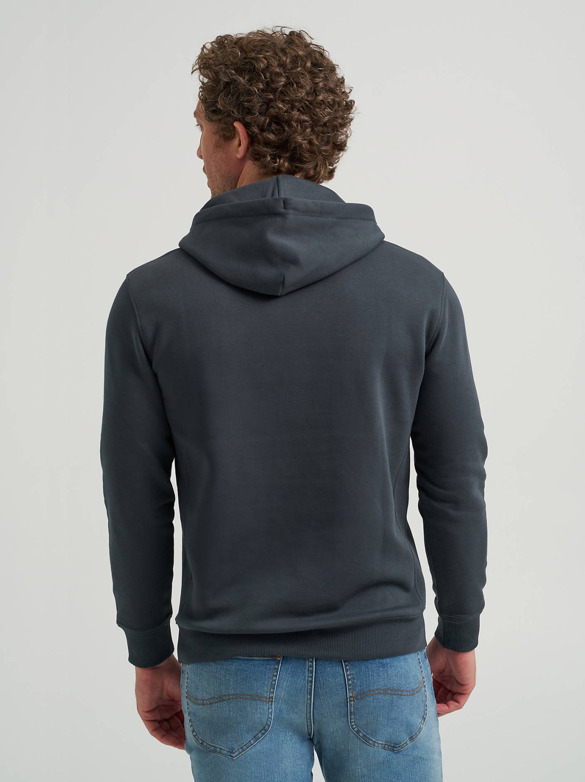 Men's Logo Patch Solid Hoodie - view 2
