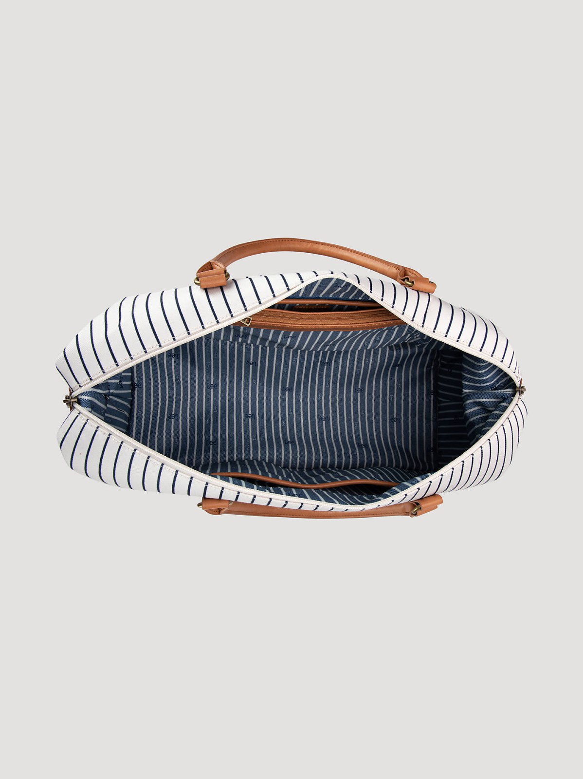 Women's Striped Denim Duffle Bag - view 4