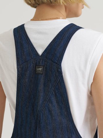 Women's Premium Hickory Stripe Slim Straight Overall